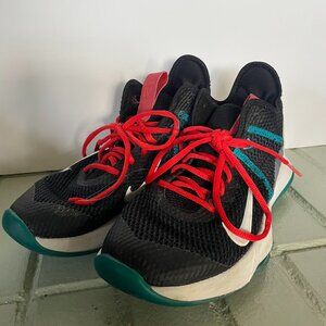 MEN'S NIKE Lebron Witness IV Basketball Shoes White/Black/Blue BV7427 005 Size 8